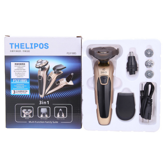 3-in-1 Rechargeable Electric Shaver Razor